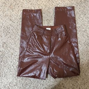 Aritzia/Wilfred Funk Pant High Waisted Leather Pant